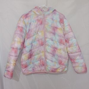 Thereabouts Pastel Multi Color Puffer Coat Sz 2Xl / 20.5 Big Kids